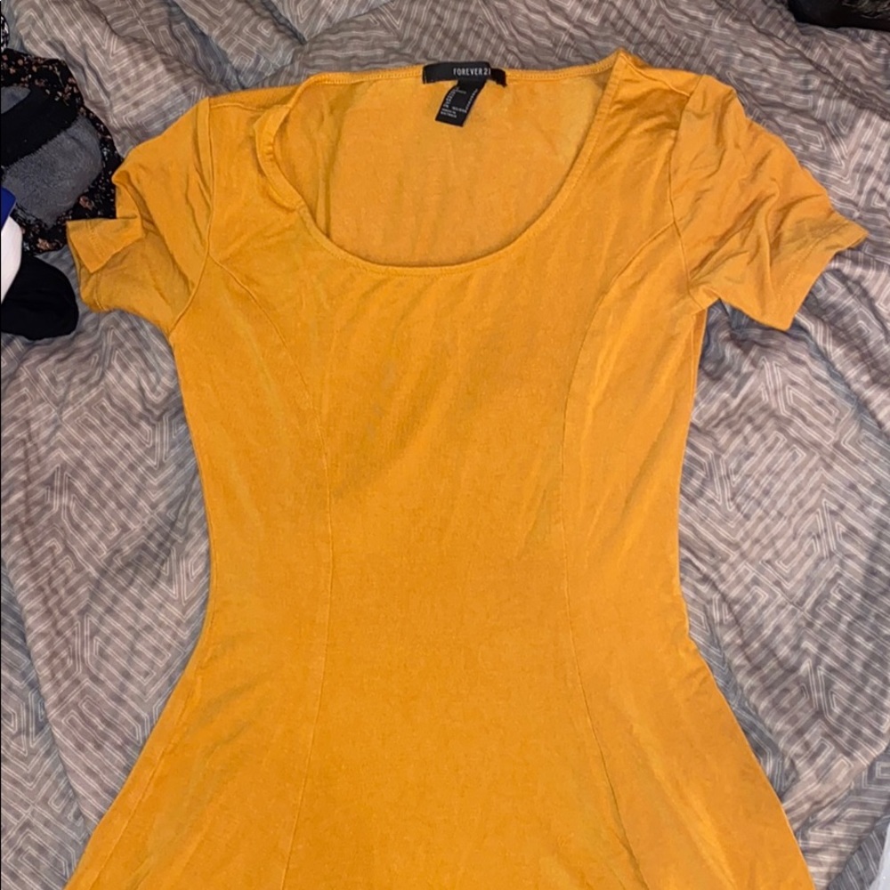 Dark Yellow Skater Dress